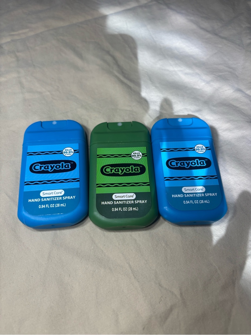 New Crayola Hand Sanitizer Spray - Blue & Green - 0.94 fl oz (Pack of 3)
